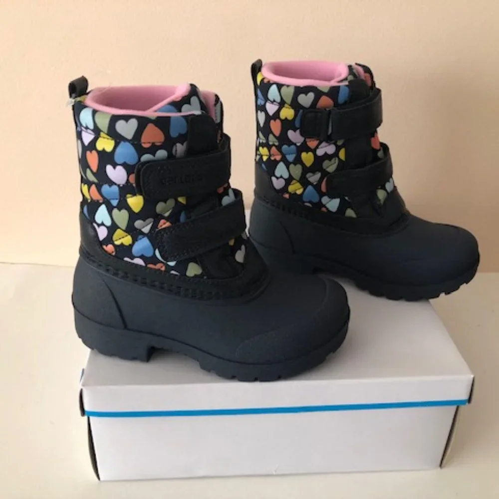 CARTERS Deltha Lug Sole Boot. Waterproof snow boot. girl. Size: 12